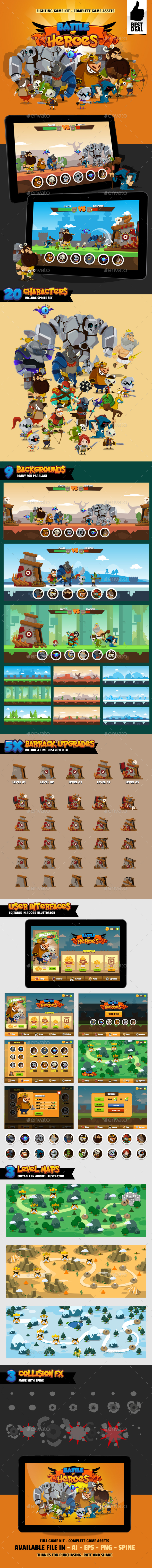 Battle of Heroes - Game Kits Game Assets