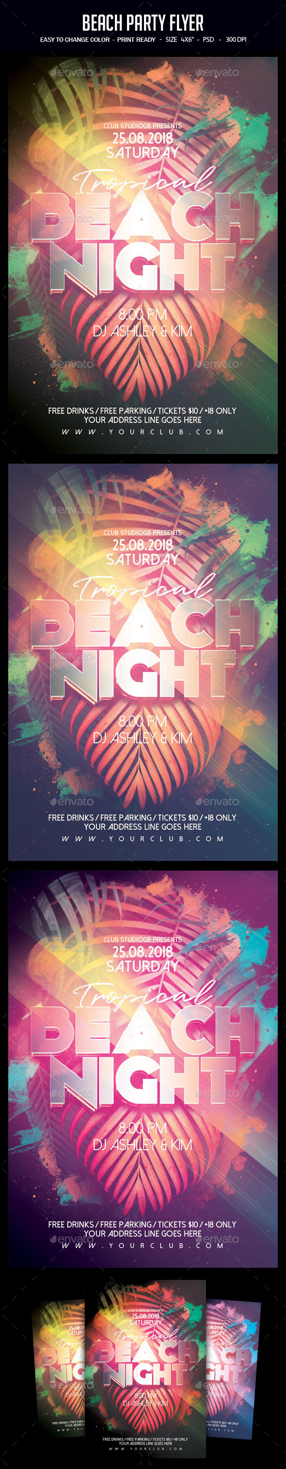 Beach Party Flyer - Clubs & Parties Events