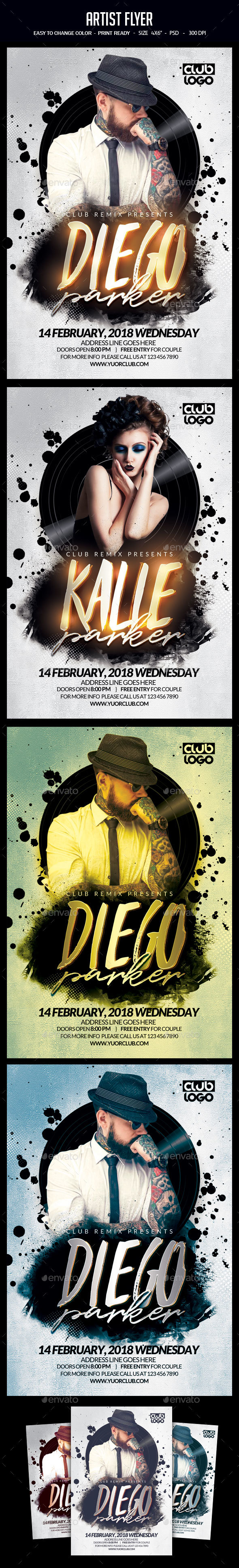 Artist Flyer - Clubs & Parties Events