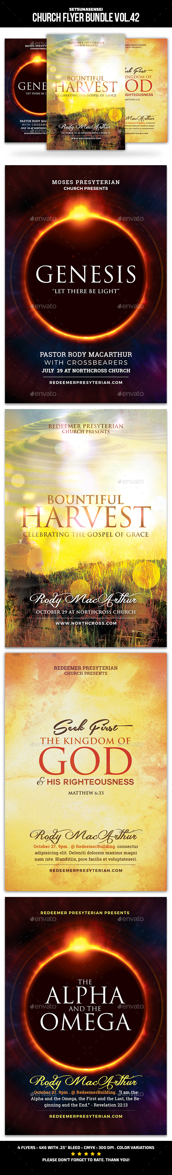 Church Flyer Bundle Vol. 42 - Church Flyers