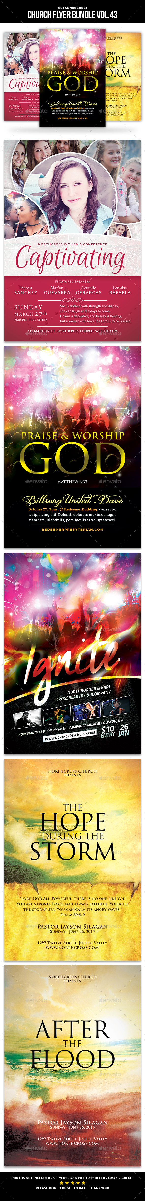 Church Flyer Bundle Vol. 43 - Church Flyers