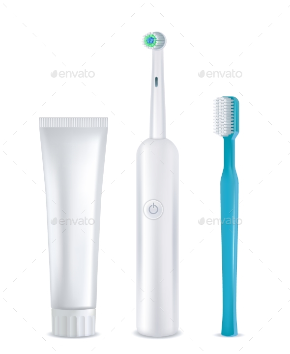 Dental Cleaning Tools Set - Health/Medicine Conceptual