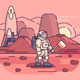 Astronaut on Surface of Planet