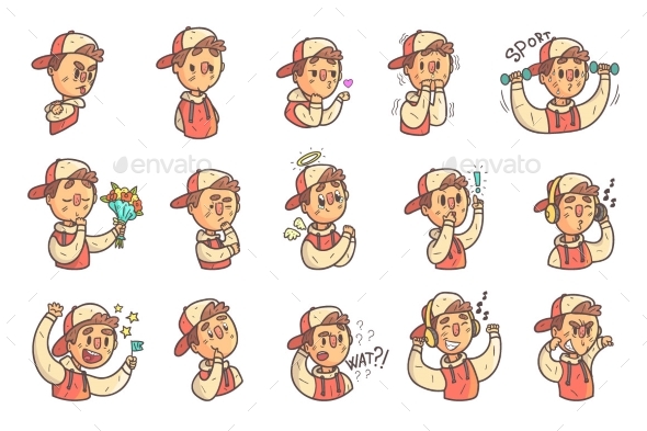Boy In Cap And College Jacket Collection Of Hand - Flowers & Plants Nature