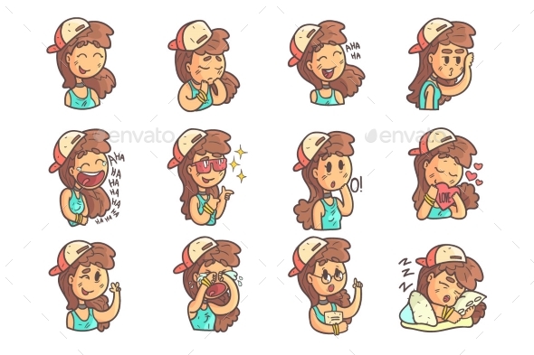Girl In Cap - People Characters