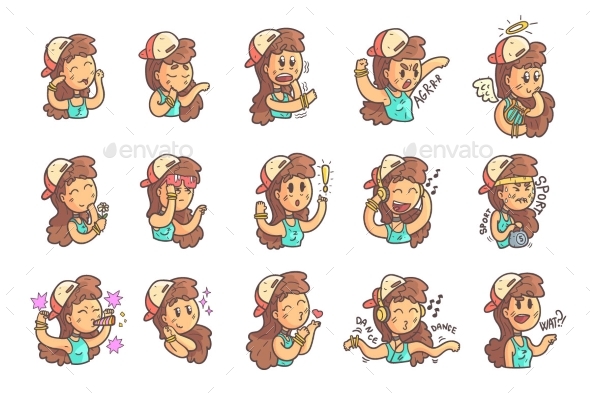 Girl In Cap - People Characters