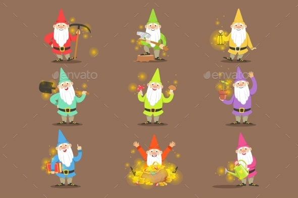 Classic Garden Gnomes - Flowers & Plants Nature