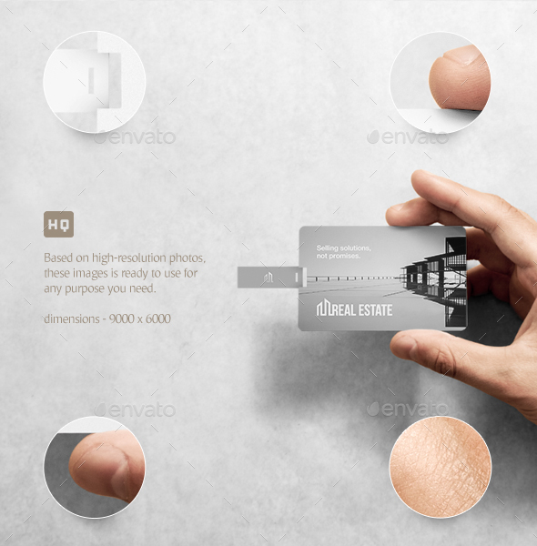 Wafer USB Wallet Card Mockup