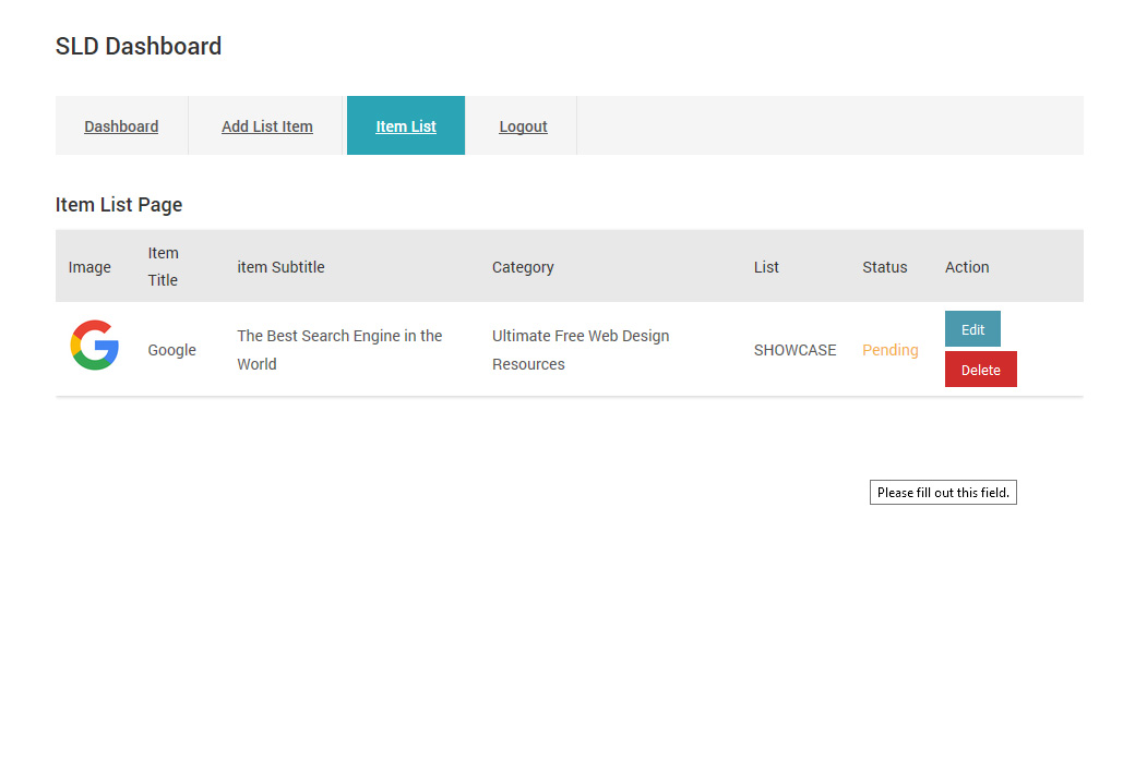website directory lister