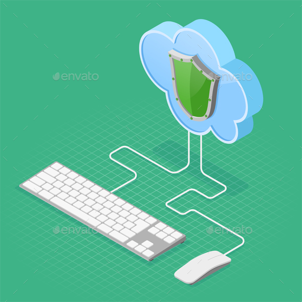 Cloud Computing Technology Isometric - Web Technology