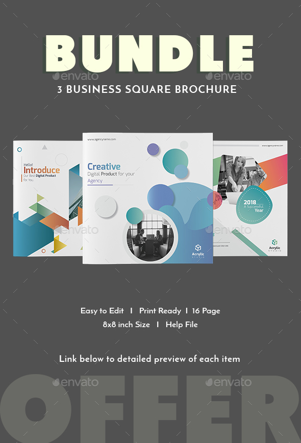 Bundle - Square Brochure - Corporate Brochures