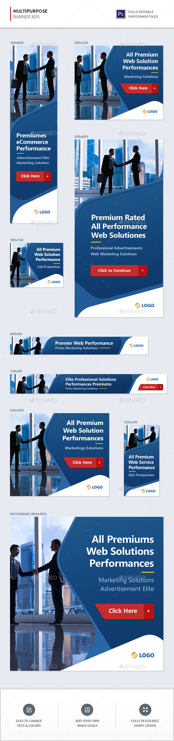 Multipurpose Banners - Banners & Ads Web Elements