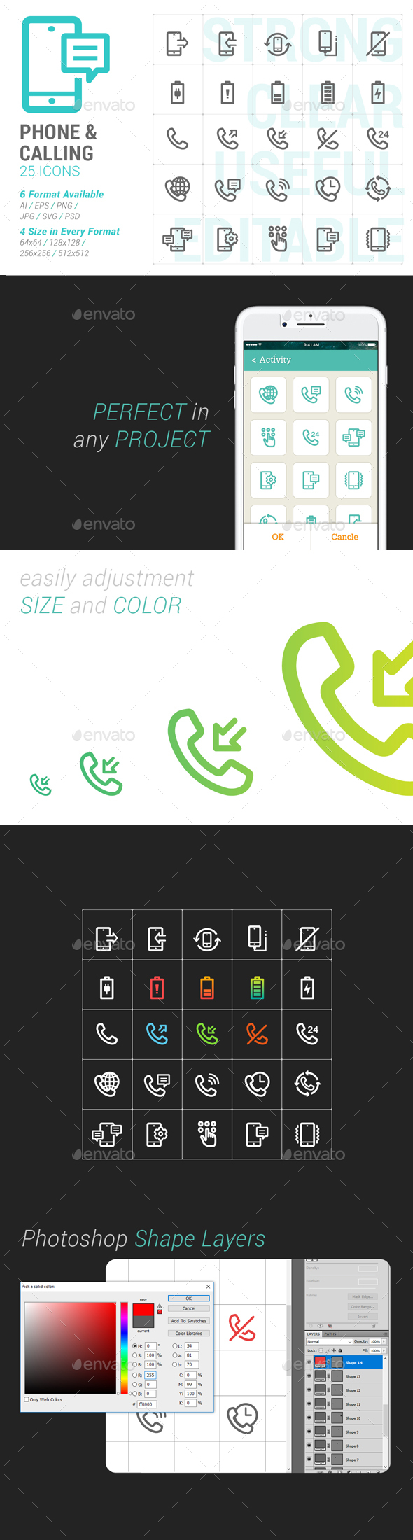 Phone & Calling Mini Icon - Technology Icons