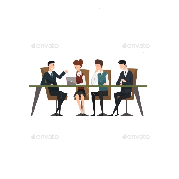 Business People Exchanging Ideas and Experience - Concepts Business