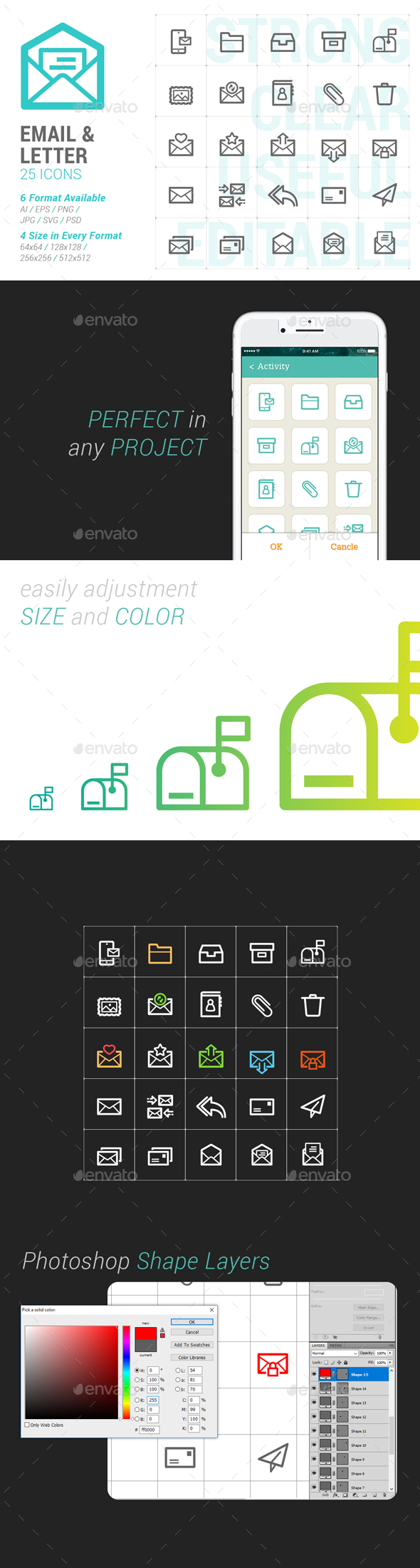 Email & Letter Mini Icon - Web Icons