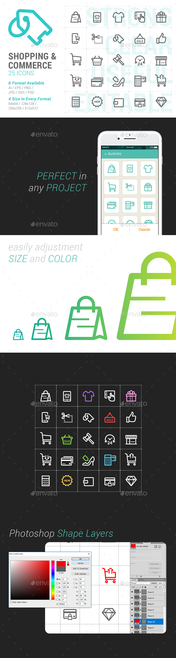 Shopping & Commerce Mini Icon - Business Icons