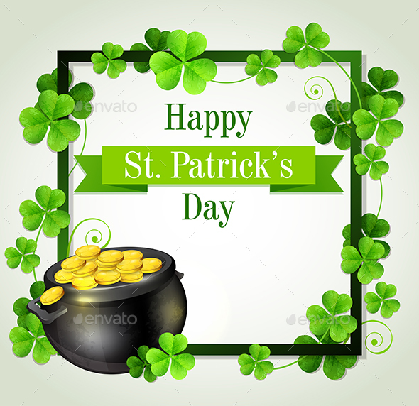 Green Frame with Pot of Gold - Miscellaneous Seasons/Holidays