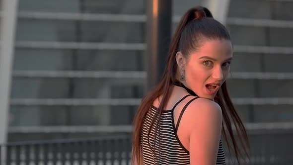 Young Woman with Open Mouth alt