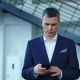 Businessman in Suit Using Phone - VideoHive Item for Sale
