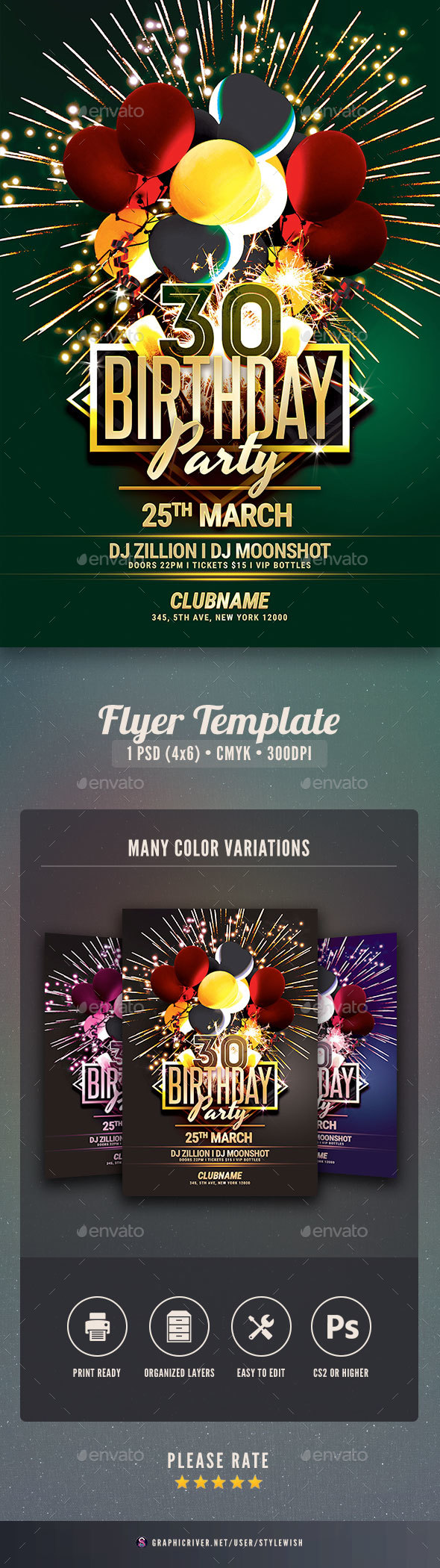 Birthday Party Flyer - Clubs & Parties Events