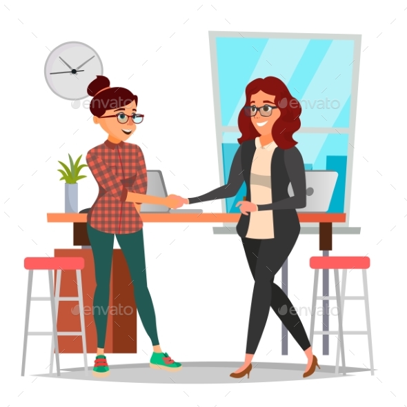 Business Partnership Concept Vector. Two Business - Business Conceptual