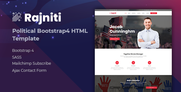 Incredible Rajniti - Political Leader Website Template HTML