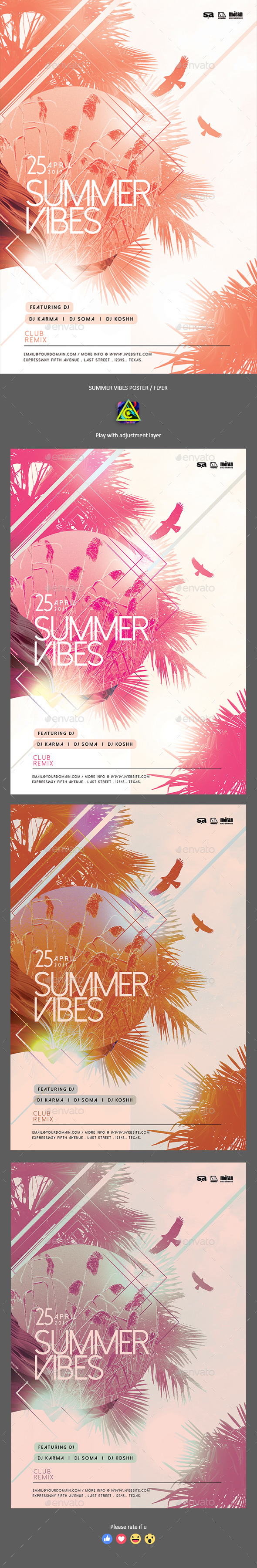 Summer Vibes Poster / Flyer - Clubs & Parties Events