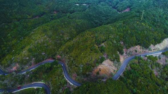 Road Winding in Mountains