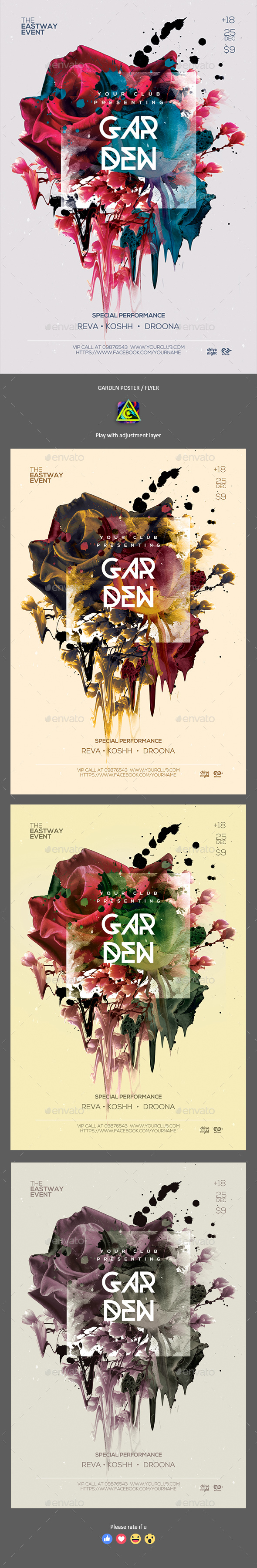 Garden Poster / Flyer - Clubs & Parties Events