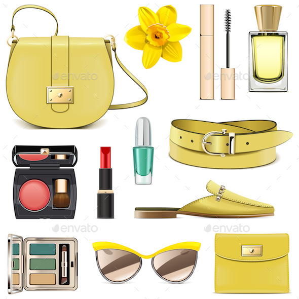 Vector Yellow Fashion Accessories - Retail Commercial / Shopping
