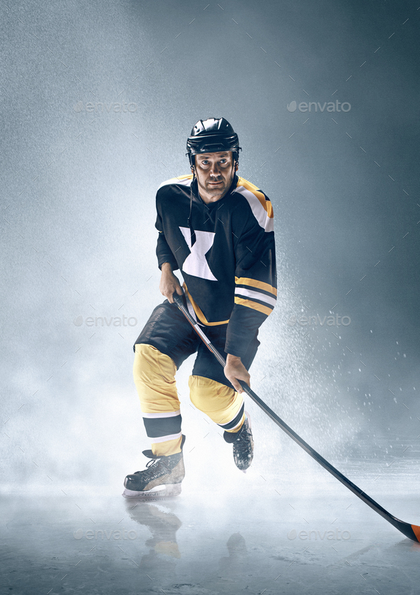Ice hockey player in action. - Stock Photo - Images