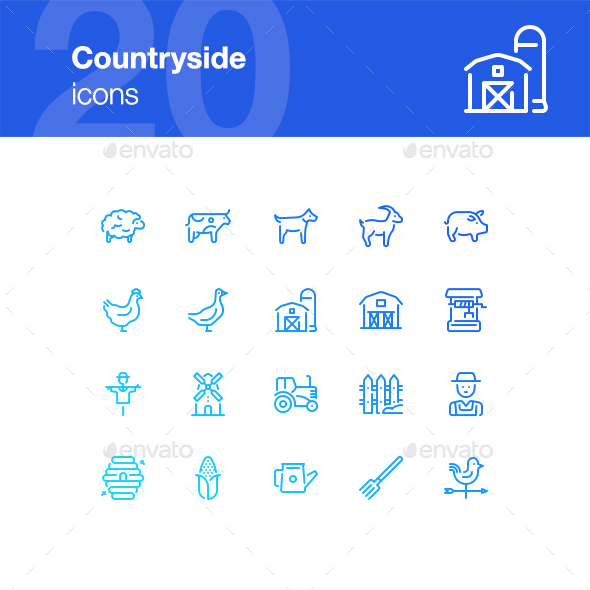 20 Countryside Icons - Miscellaneous Icons