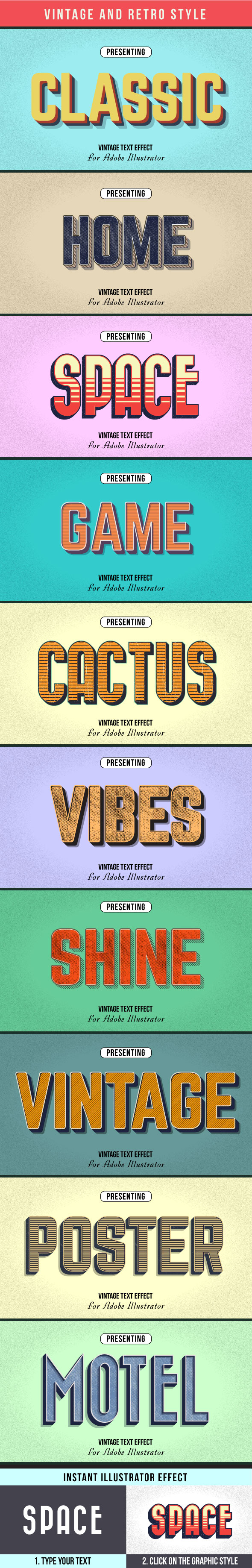 Vintage And Retro Style - Styles Illustrator
