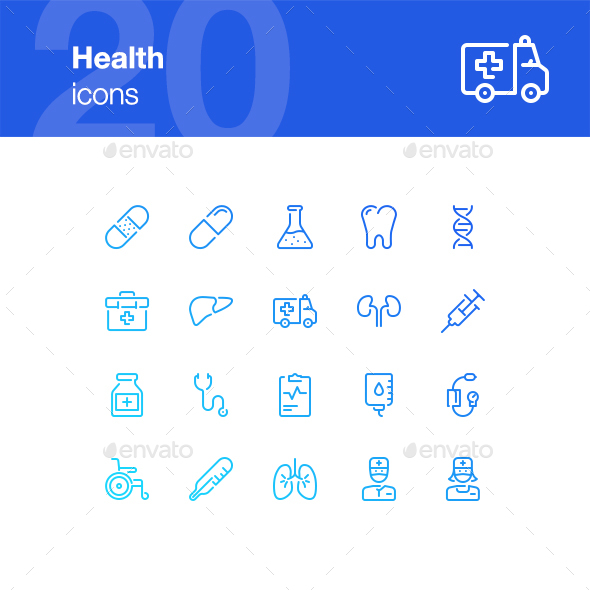 20 Health Icons - Miscellaneous Icons