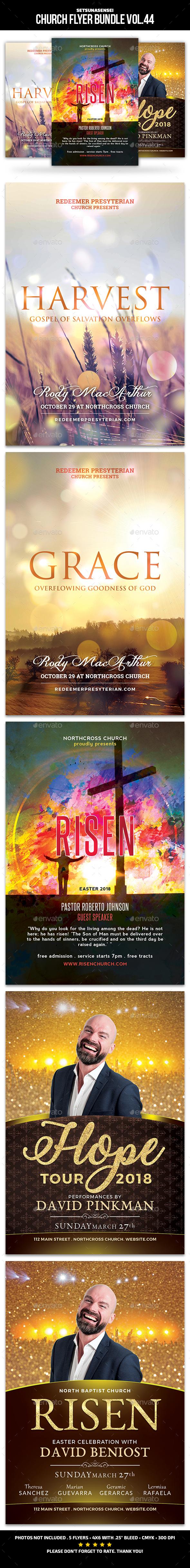 Church Flyer Bundle Vol. 44 - Church Flyers