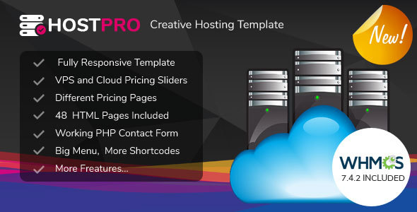 HOSTPRO - WHMCS & HTML Responsive Professional Clean and Creative Hosting and multipurpose Template - Hosting Technology
