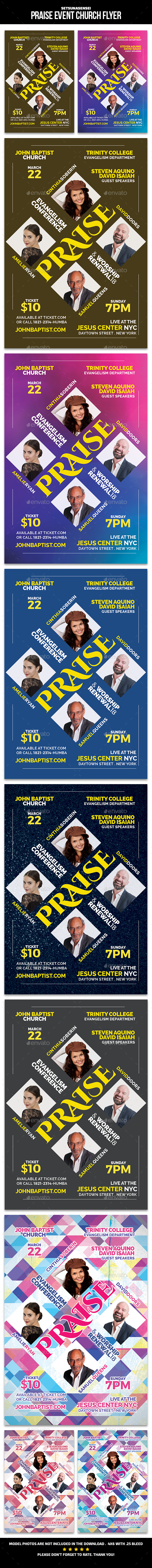 Praise Event Church Flyer - Church Flyers