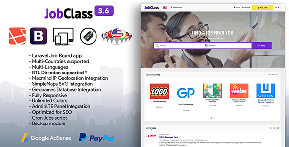 JobClass - Geolocalized Job Board Script - CodeCanyon Item for Sale