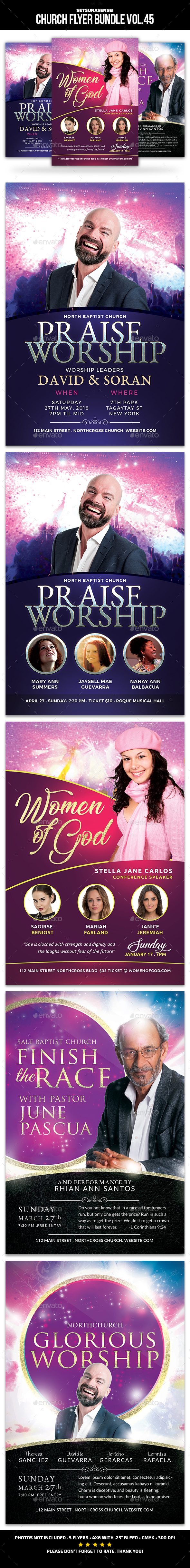 Church Flyer Bundle Vol. 45 - Church Flyers
