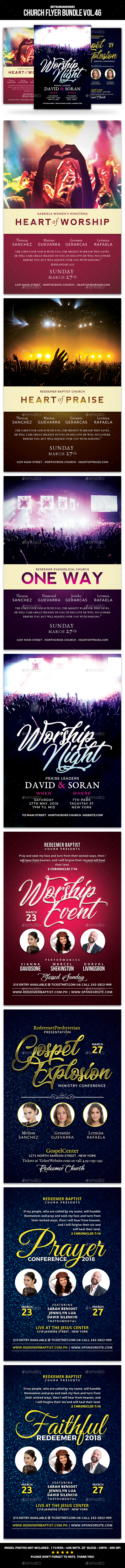 Church Flyer Bundle Vol. 46 - Church Flyers