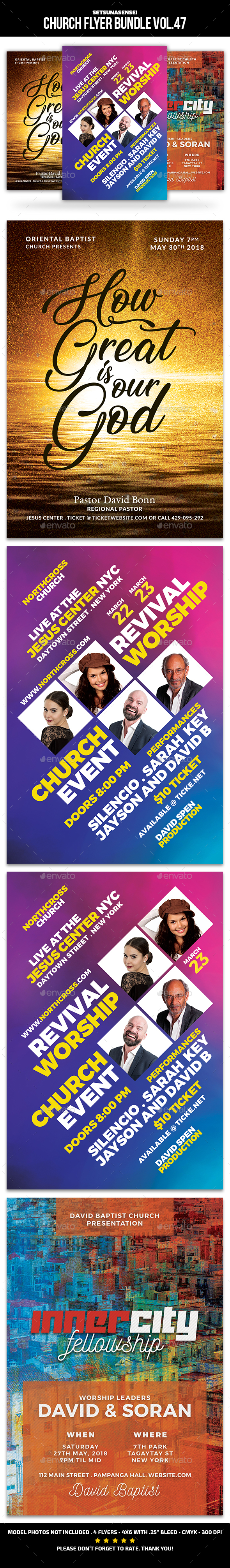 Church Flyer Bundle Vol. 47 - Church Flyers