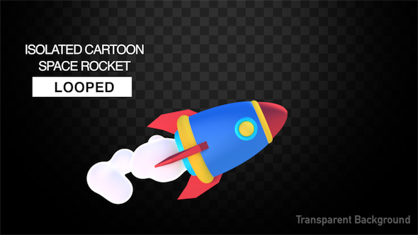 Isolated Cartoon Space Rocket by tykcartoon | VideoHive