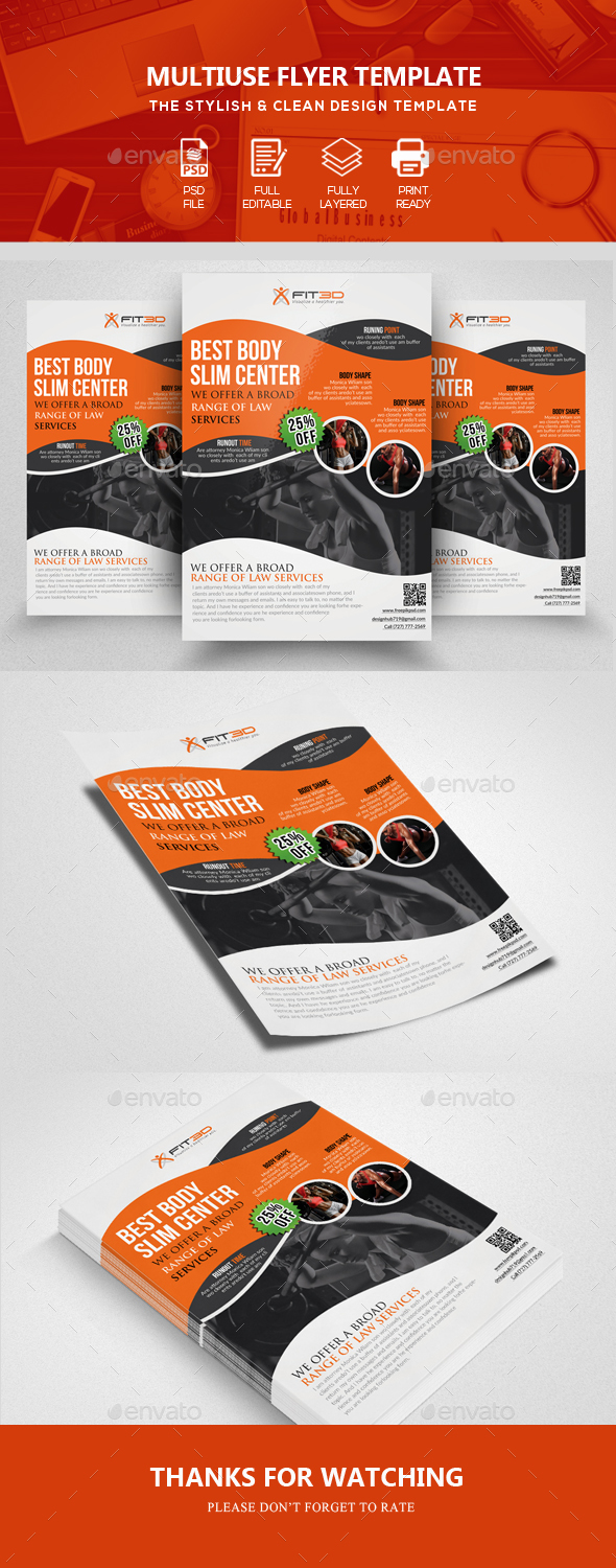 Body Fitness Coaching Flyer - Commerce Flyers