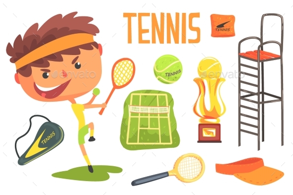 Boy Tennis Player,Kids Future Dream Professional - Man-made Objects Objects