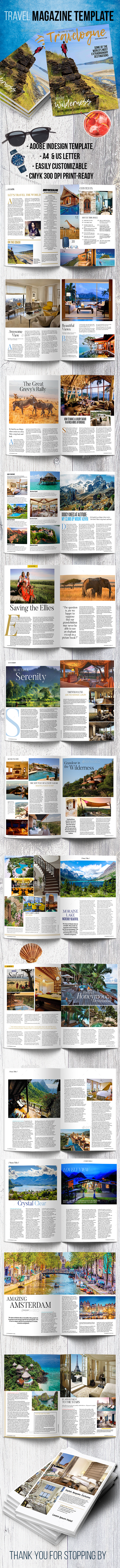 Travel Magazine Template - Magazines Print Templates