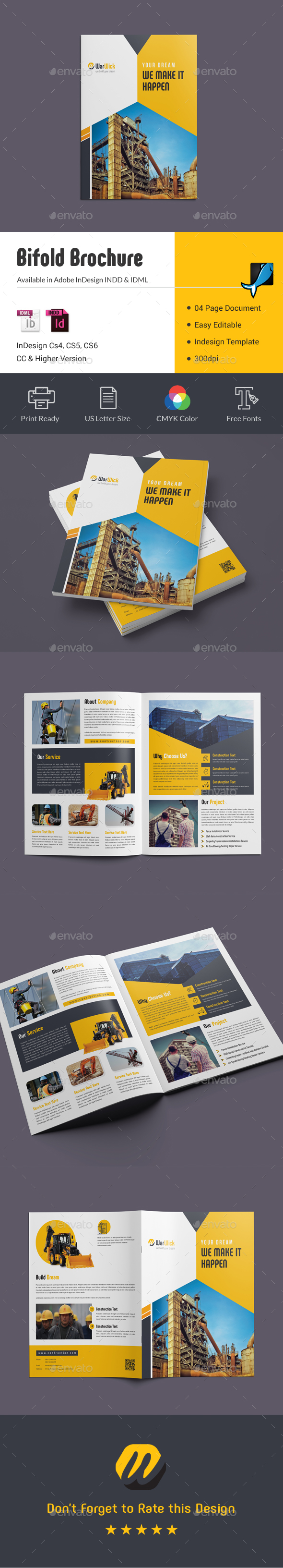 Construction Bifold Brochure - Corporate Brochures