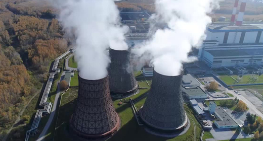 Aerial Smoke From Heavy Industry Factory