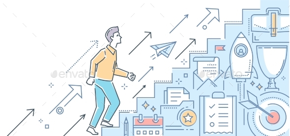 Career Growth - Modern Line Design Style - Concepts Business