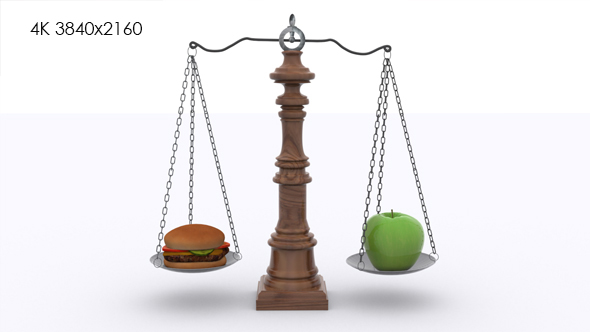 Scale - Healthy or Unhealthy Food Concept alt