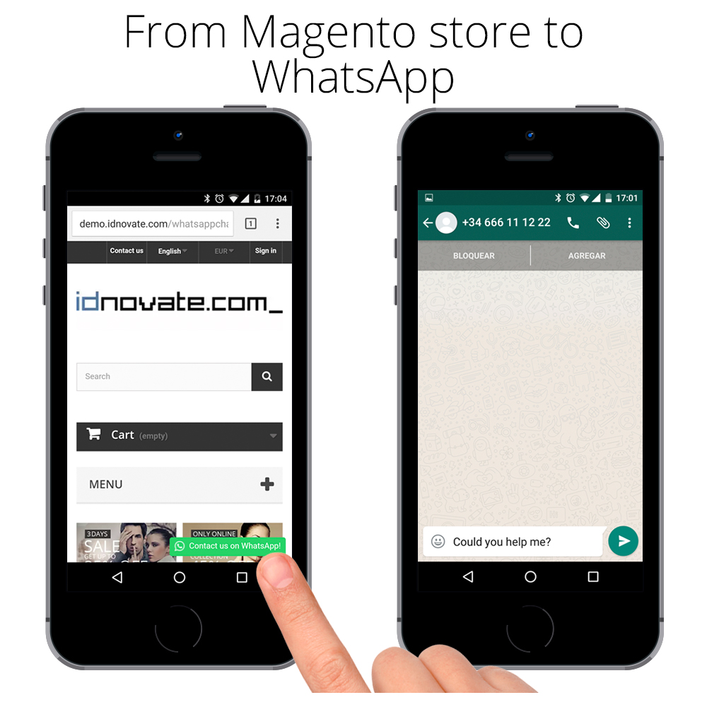 Download WhatsApp Chat and Share & WhatsApp Business for Magento by idnovate